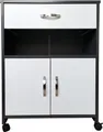Produktbild: Blanca Küchenschrank mit Regalfächern, Schublade und 4 Rollen, 60x80x40 cm