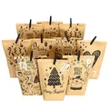 Produktbild: Papierdrachen Adventskalender 2025 zum Befüllen - 24 braune Geschenktüten mit Zahlenaufklebern - Kindermotiv - DIY - zum Basteln - Weihnachten