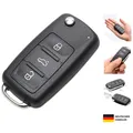 Produktbild: Schwarzes Funkfernbedienung Schlüsselgehäuse für VW & Skoda – 3 Tasten, Einfa...