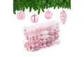 Produktbild: relaxdays Weihnachtsbaumkugel Weihnachtskugeln im 72er Set, Rosa