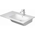 Produktbild: Duravit Me by Starck Möbel-Waschtisch 23468300001 83x49cm, becken rechts, mit Überlauf, Hahnlochbank, 1 Hahnloch, weiß, WonderGliss