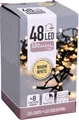 Produktbild: FREE & EASY, Self Import Agencies LED-Lichterkette warmweiß, Batteriebetrieben, 48 LEDs, schwarzes Kabel, Innen/Außen, 4m AX9810120