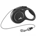 Produktbild: FLEXI Rollleine New CLASSIC Seil - 3m, bis 8kg - Schwarz