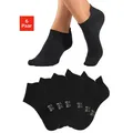 Produktbild: Sportsocken H.I.S, Herren, Gr. 35-38, schwarz (6x schwarz), Baumwollmischung, unifarben, elastisch, Socken Sportsocken, Kurzsocken und Sneakersocken in einem Pack