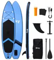 Produktbild: Brixy SUP Board – Aufblasbares Paddle Board – Komplettset – 305 cm – Max. 150 kg – Blau