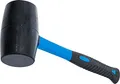 Produktbild: BGS 1963 | Gummihammer | Fiberglasstiel | schwarzer Kopf | Ø 70 mm | 900 g