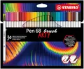 Produktbild: STABILO - Premium-Filzstift mit Pinselspitze für variable Strichstärken - Pen 68 brush - ARTY - 30er Pack