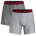 Produktbild: Under Armour 2P Tech 6in Boxers Grau Polyester Medium Herren