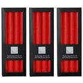 Produktbild: Stearin Stabkerzen, rot, 25 cm x 2,2 cm, 12er Set, Leuchterkerzen/Bio - Kerzen