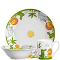 Produktbild: LEONARDO HOME Bambini Kinder Geschirr-Set 3-teilig - Kinder-Geschirr aus hochwertigem Porzellan - Spülmaschinenfest, mikrowellengeeignet, robust - Mit Tier-Motiven Löwe, Elefant, Krokodil, 023152