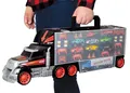 Produktbild: Simba Truck Carry Case - Autokoffer in Truck Form mit 9 Fahrzeugen 62 cm lang
