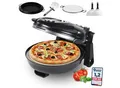 Produktbild: Sommertal PizzaProfi Pizzaofen, 32cm Pizzastein, schnelle 3-Minuten Pizza, 5-teiliges Set, 2x Pizzaschieber, Pizzaschneider, Steinplatte, Temperaturanzeige, max. 400°C