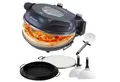 Produktbild: Sommertal Pizzaofen Sommertal PizzaProfi Pizzaofen, 32cm Pizzastein, mit Pfanneneinsatz, 2x Pizzaschieber, Pizzaschneider, Steinplatte
