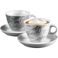Produktbild: RitzenhoffundBreker Kaffeetassen Cornello Grey, Porzellan, Cappuccinotassen, 180 ml, Set 4-teilig, 2 Stück