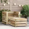 Produktbild: vidaXL 2-tlg. Garten-Lounge-Set aus Paletten Imprägniertes Kiefernholz - Braun