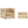 Produktbild: vidaXL 2-tlg. Garten-Lounge-Set aus Paletten Imprägniertes Kiefernholz