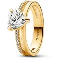 Produktbild: Pandora Fingerring Damen-Doppelschiene mit Goldfarben goldfarben 60/19,1