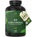 Produktbild: Gerstengras Kapseln - 240 Kapseln (500mg) - Hochdosiert: 3.000mg pro Tagesdosis - Vegan & Deutscher Anbau - TRUE NATURE®