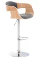 Produktbild: CLP Barhocker Kingston Stoff drehbar und stufenlos verstellbar,natur/hellgrau