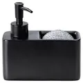 Produktbild: WENKO Resa Geschirrspül-Set 2-teilig Seifenspender Kunststoff Schwarz