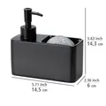 Produktbild: WENKO Spülmittelspender Resa 150ml mit Schwammfach inkl. Schwamm Schwarz