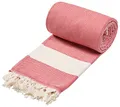 Produktbild: Sowel® XXXL Hamamtuch, Strandtuch, Fouta, 100% Baumwolle, 200x240 cm, Rot