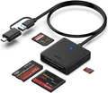 Produktbild: BENFEI 4 in 1 USB-C 3.0 Micro SD CF MS Kartenleser Adapter Plug & Play schwarz
