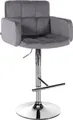 Produktbild: CLP Barhocker Los Angeles Samt höhenverstellbar und drehbar,dunkelgrau chrom