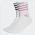 Produktbild: adidas Originals Sportsocken MIDCUT GLITTER CREW SOCKEN, 2 PAAR (2-Paar) für Erwachsene, wadenlang, aus Baumwolle, Polyester und Elasthan weiß L (43/45)
