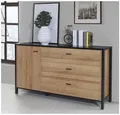 Produktbild: CALI Sideboard Schwarz / Riviera Eiche