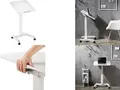 Produktbild: Logilink - Wagen - für Notebook / Tablet - mobile, pneumatic height adjustment - Kunststoff, Preßspan, Stahl, Melamin, robustes Aluminium - weiß (EO0035)