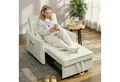 Produktbild: HOMCOM Sessel mit Bett-Funktion, Liegesessel, verstellbare Rückenlehne, Kissen (Relaxsessel, 1-St., Sessel mit Relaxfunktion), für Wohnzimmer, Schlafzimmer, Cremeweiß