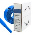 Produktbild: Schrumpfschlauch Blau 2:1 5m Rolle in Spenderbox 25,4mm auf 12,7mm ohne Kleber