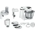 Produktbild: Kchenroboter, Bosch MUMS2EW30 Kchenmaschine, MUM Serie 2, 700 W, 4 Geschwindigkeiten, 3,8 l Kunststoff-Rhrschssel, Zubehr hinzufgen, Wei - Wei - Weiß