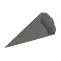 Produktbild: itenga Schultüten Rohling aus Bastelwellpappe 68cm - Schultüten Rohling zum Basteln - 3D Wellpappe (dunkelgrau)