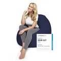 Produktbild: Lumaland Flexi Comfort Sitzsack Medium | Flexibler Premium Bean Bag | 142 x 84 cm Sitzkissen | Ideal zum Liegen oder Sitzen | Sessel & Sofa für Kinder und Erwachsene [Navyblau]