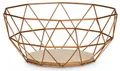 Produktbild: Levandeo® Dekoschale, Korb Metall Kupfer 26x12cm Modern Holz MDF Braun Schüssel Schale