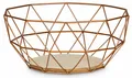 Produktbild: Korb Metall Kupfer 26x12cm Modern Holz MDF Braun Schüssel Schale Deko Design