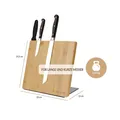 Produktbild: FALIGEE Messerblock Messerhalter magnetisch aus Bamboo Messerblock ohne Messer inkl.