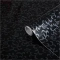 Produktbild: d-c-fix Möbel-Klebefolie Sonja Black Blumen-Muster 45cm x 1.5m
