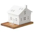 Produktbild: Räder Design Windlicht Räder Porzellan Lichthaus Skihütte 18x12x23 cm weiß mit