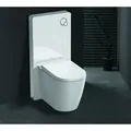 Produktbild: Weißglas Sanitärmodul für Stand-WC inkl. Betätigungsplatte - Weiß