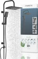 Produktbild: F18 SCHÜTTE Duschsystem MALLORCA Schwarz Matt – Kopf- & Handbrause
