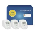 Produktbild: Homematic IP Erweiterungsset Heizen – Basic, Smart Home, 3X digitaler Thermostat Heizung, Steuerung per App, Alexa, Google Assistant, einfache Installation, Energie sparen, 161216A1