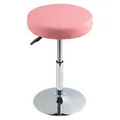 Produktbild: FURWOO Schemel Runder Kunstleder-Hocker höhenverstellbar Drehstuhl Schreibtischhocker für Zuhause Büro klein (Rosa)