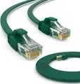 Produktbild: hb-digital 0.25m Patch Kabel CAT 6 Flachkabel bis zu 1000Mbit/s, U/UTP, PVC Mantel flach grün