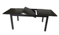 Produktbild: Gartentisch Alu Glas Ausziehtisch Gartenmöbel Tisch TORINO 240x100cm schwarz