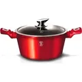 Produktbild: Berlinger Haus BH/1256N Metallic Line Burgundy Kasserolle in Rot mit Deckel Topf Durchmesser 20 cm Kochtopf Küche Haushalt kochen braten schmoren ...