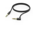 Produktbild: Hama Aux Kabel 3,5 mm Klinke, 90° Winkelstecker, 1,0 m, Schwarz Audio-Kabel, (100 cm)