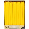 Produktbild: Papstar Kerzen 17970, Leuchterkerzen, gelb, Ø 2,2 cm, Höhe 25 cm, 50 Stück